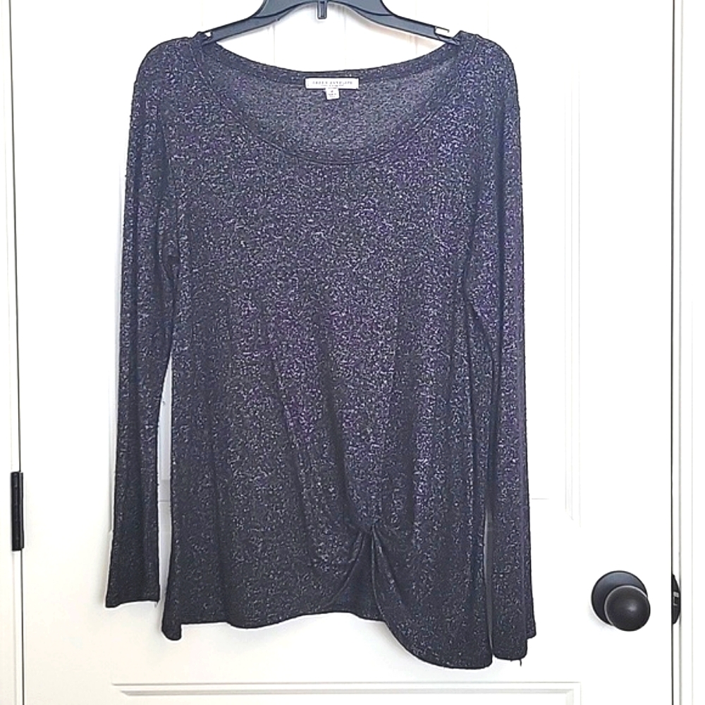 Women's Green Envelope Los Angeles Pullover Twist Front Knit Top